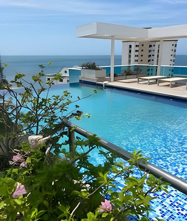 Rodadero | Poll Infinita | Vista al Mar | 1BR, 2BA